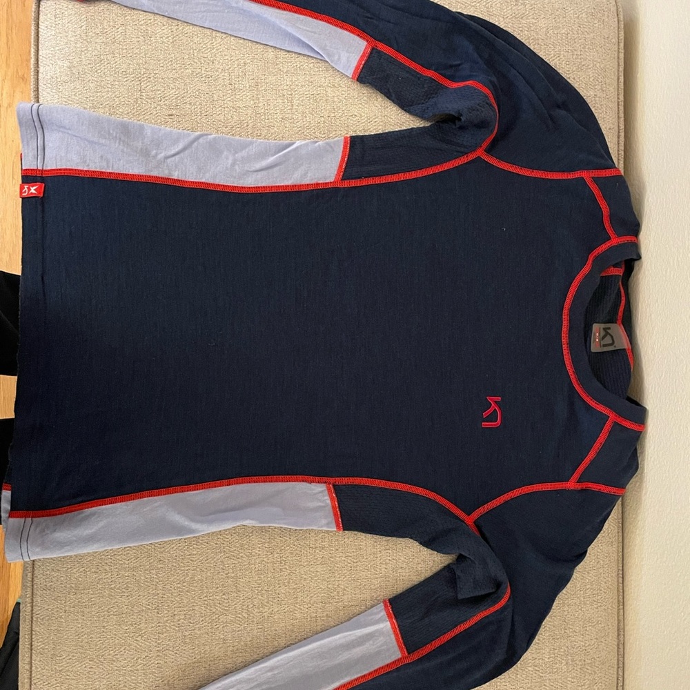 Kari Traa wool base layer medium top small bottom blue